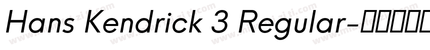 Hans Kendrick 3 Regular字体转换